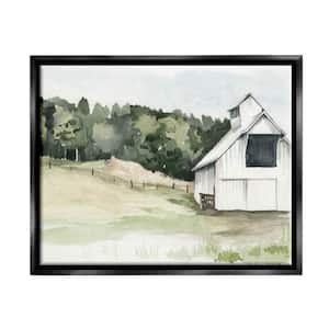 Quiet Countryside Cottage Pasture by Jennifer Paxton Parker Floater Frame Architecture Wall Art Print 21 in. x 17 in. .