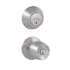 Stainless Steel Entry Door Handle Combo Lock Set with Deadbolt and 4 KW1  Keys, Keyed Alike