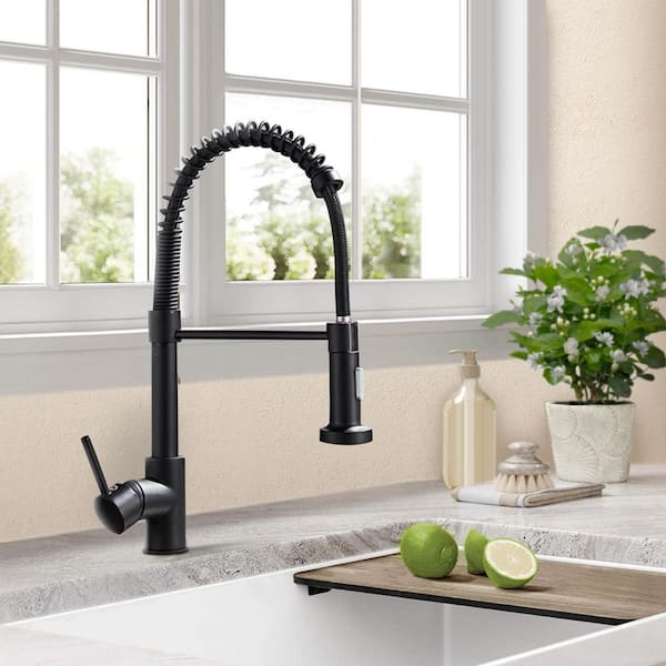 Satico Single Handle Wall Mount Stainless Steel Pull Down Sprayer ...