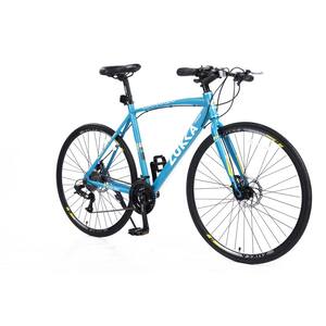28 in. Light Blue 700C Road Bike for Men Women's City Bicycle with Alloy Frame