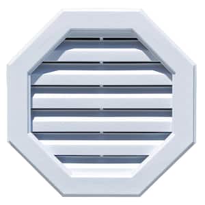 22 in. x 22 in. Polypropylene White Octagonal Gable Vent