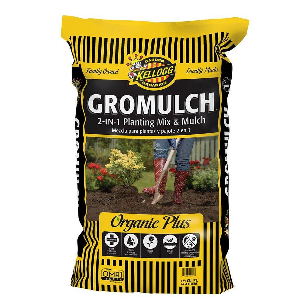 Kellogg Garden Organics 1.5 cu. ft. Gromulch 2in1 Planting Mix and