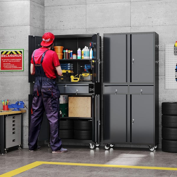 カブキメタル　50w ブラックシェル　2個セット Kaikeeqli 15 in. D x 30 in. W x 71 in. H Metal Storage