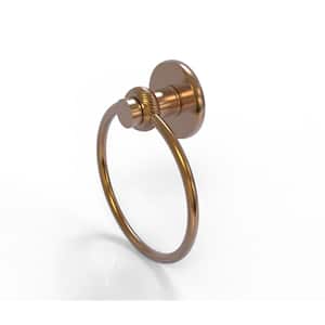 Mercury Collection Towel Ring with Twist Accent in Brushed Bronze