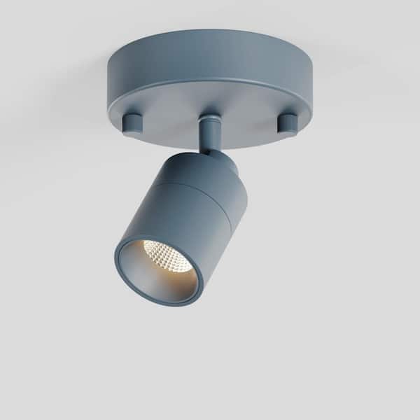 Shura 1-Light Deep Navy Integrated LED Spotlight w/ Rotatable Light Head, Flush Mount Wall Sconce, 3000 K, 1370 Lumens