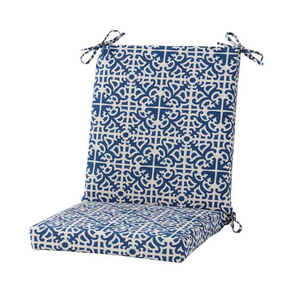 20 in x 19 in Outdoor High Back Chair Pad, Indigo