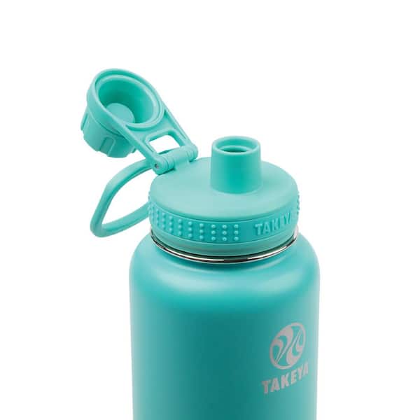 Takeya 32oz Actives Insulated Stainless Steel Water Bottle with Straw Lid - Blush