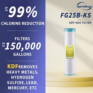 4.5 in. x 20 in. High Capacity Heavy Metal Reducing GAC and KDF Whole House Water Filter Cartridge