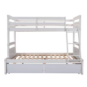 Hillsdale Furniture Capri Twin/Full Bunk Bed, White 7173TFBB