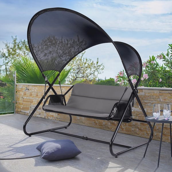 Canopy Double Seat Hanging Chair Atesun 2-Seat Outdoor Patio Porch Swing  Chair, Patio Canopy Swing