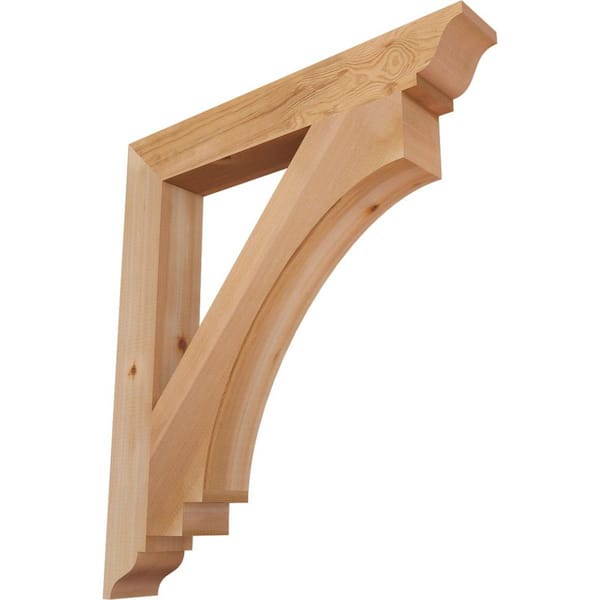 Ekena Millwork 3.5 in. x 32 in. x 28 in. Western Red Cedar Imperial Traditional Smooth Bracket