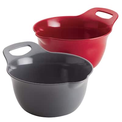 KitchenAid Classic 3-Piece Red Plastic Mixing Bowl Set KE175OSERA
