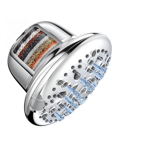 Lukvuzo 16-Stage Water Filter Cartridge Shower Head with 7-Modes High Pressure for Hard Water for Remove Chlorine, Chrome