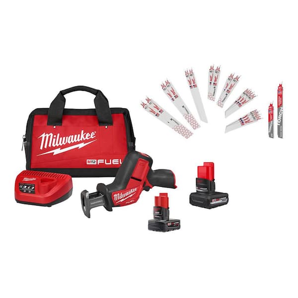 M12 FUEL 12V Li-Ion HACKZALL Kit w/ 5.0Ah XC HO Battery & SAWZALL Blade Set