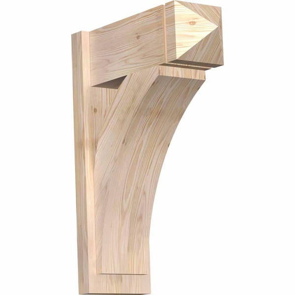 Ekena Millwork 8 in. x 28 in. x 20 in. Thorton Arts and Crafts Rough Sawn Douglas Fir Outlooker