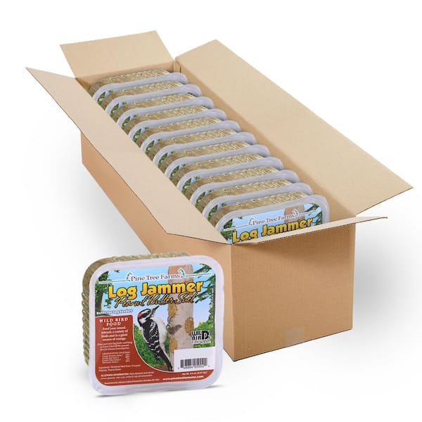 9.4 oz. Log Jammer Peanut Butter Suet Plugs for Wild Birds (12-Pack)
