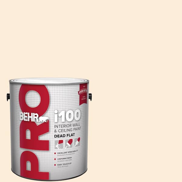 BEHR PRO 1 gal. #320C-1 Cotton Tail Dead Flat Interior Paint