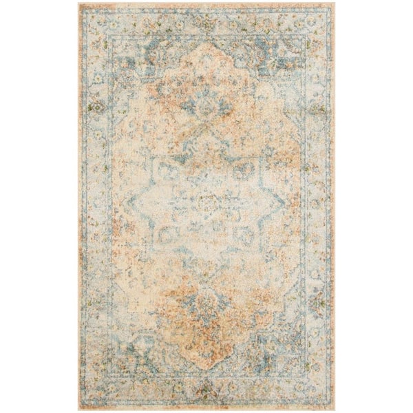 Nourison Astra Machine Washable doormat 2 ft. x 4 ft. Center medallion Traditional Area Rug