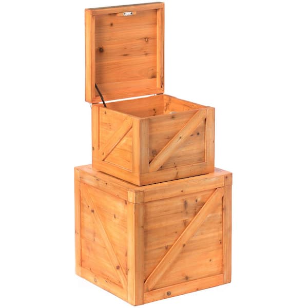 Square wooden clearance chest