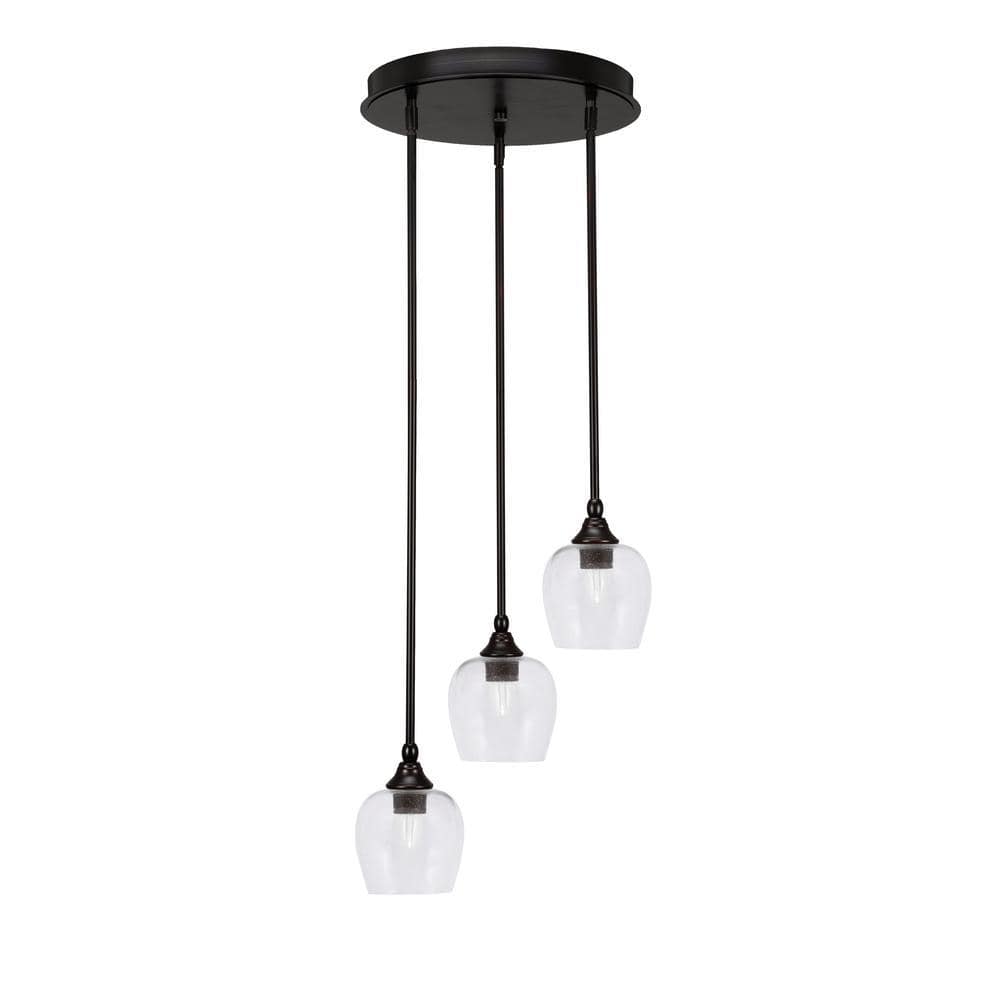 Villa 3 Light Espresso Stem Pendant Light