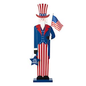 40"H Patriotic/Americana Uncle Sam Porch Decor