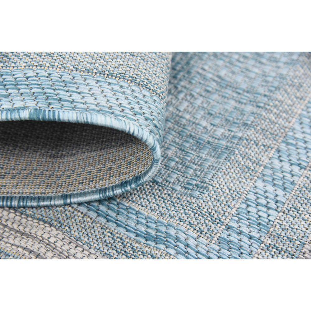 Aquamarine Elegance 4' x 6' Flat Woven Outdoor Rug