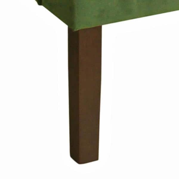Forest Green Velvet Swoop Arm Accent Chair with Wood Legs