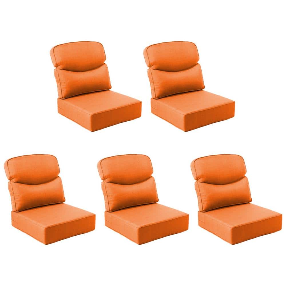 Sunsmile 22in. W x 24in. D x 6in. Thick 10-Piece Deep Seating Outdoor Lounge Chair Olefin Cushion, Orange price history on PriceWatchPro