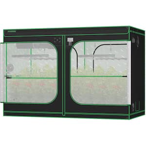 10 ft. x 5 ft. P105 Black Pro Grow Tent with Reflective Mylar Oxford Fabric and Extra Hanging Bars