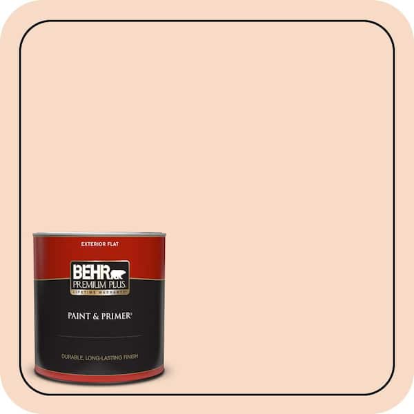 BEHR PREMIUM PLUS 1 Qt. #M210-2 Paper Heart Flat Exterior Paint & Primer