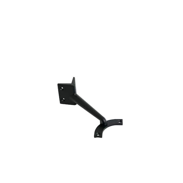 Round ADA Black Sand Steel Handrail Corner Bracket