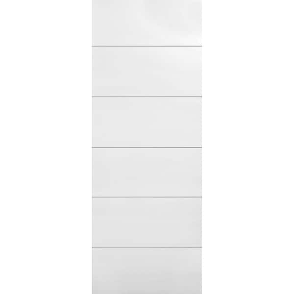 Masonite 30 in. x 80 in. Melrose Primed Hollow Core Composite Interior Door Slab