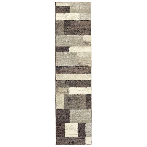 Home Decorators Collection Harmony Sand 2 ft. x 7 ft. Indoor Machine Washable Runner Rug, Brown