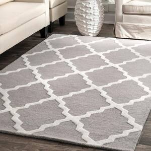 Marrakech Moroccan Trellis Light Gray 10 ft. x 14 ft. Area Rug