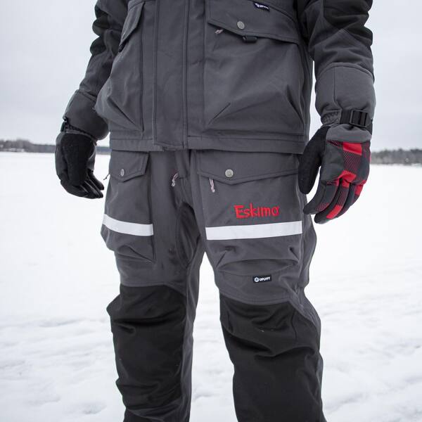 Eskimo Roughneck Ice Fishing Bibs, Men's, Forged Iron, Medium 340530023211  - The Home Depot