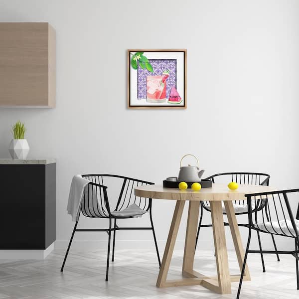 Fruity Watermelon Drink by Hillary Holt Brown Floater Frame Food Graphic Art Print 18 in. x 18 in.