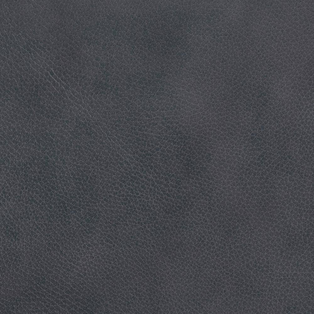 Burnish Gray Tufted Faux Leather Lawson Loveseat with Flared Arms
