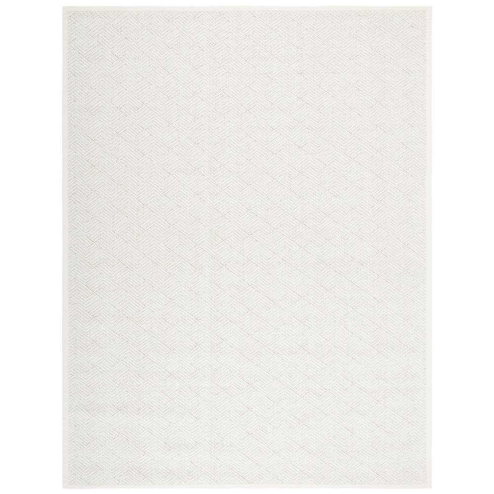 Handwoven Ivory Wool 8' x 10' Rectangular Area Rug