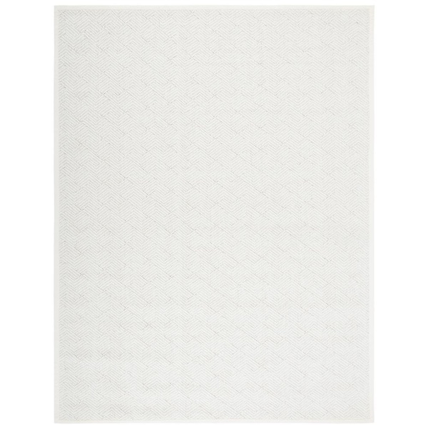 Natural Fiber Ivory 8 ft. x 10 ft. Woven Border Area Rug
