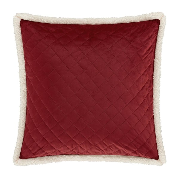 Unbranded Cozy Crimson Polyester Euro Quilted Sham
