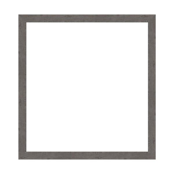 Amanti Art Mirror Makeover Rustic Plank Grey Narrow 35.25 in. W x 37.25 in. H Bathroom Mirror Frame Border Kit-Fits a 34x36 Mirror