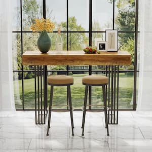 VEIKOUS 47.2 in. W x 23.6 in. D x 41.7 in. H Industrial Brown Pub