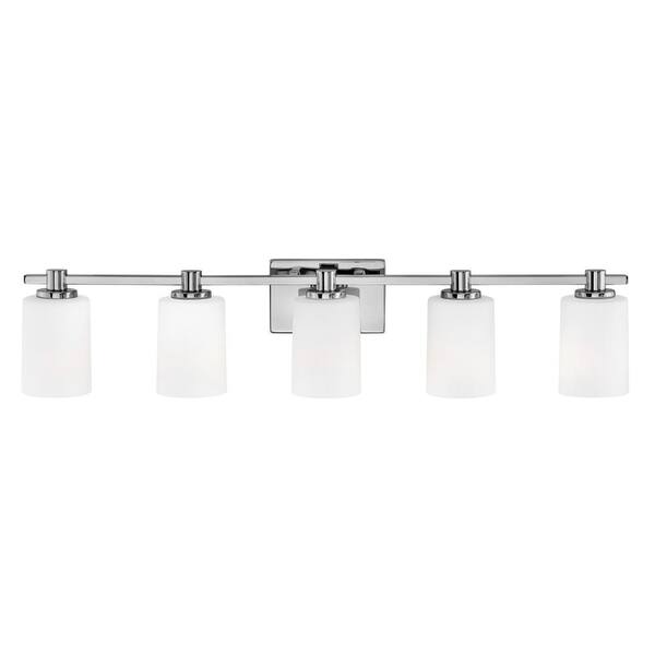 HINKLEY - Karlie 35.5 in. 5 Light Chrome Vanity Light