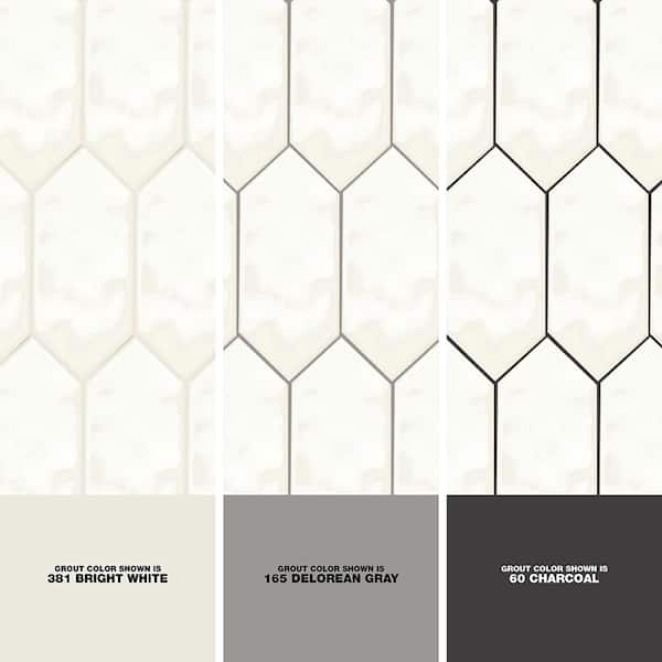 Daltile - LuxeCraft White 11 in. x 12 in. x 6.35 mm Ceramic Picket Mosaic Wall Tile (0.73 sq. ft./Each)