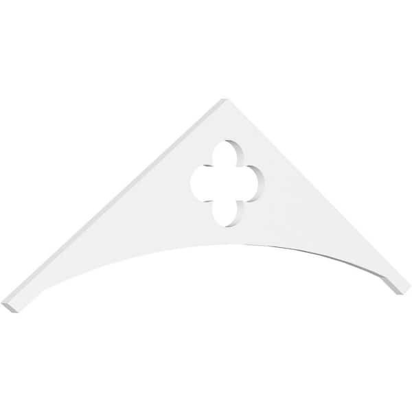 Ekena Millwork 1 in. x 60 in. x 22-1/2 in. (8/12) Pitch Turner Gable Pediment Architectural Grade PVC Moulding