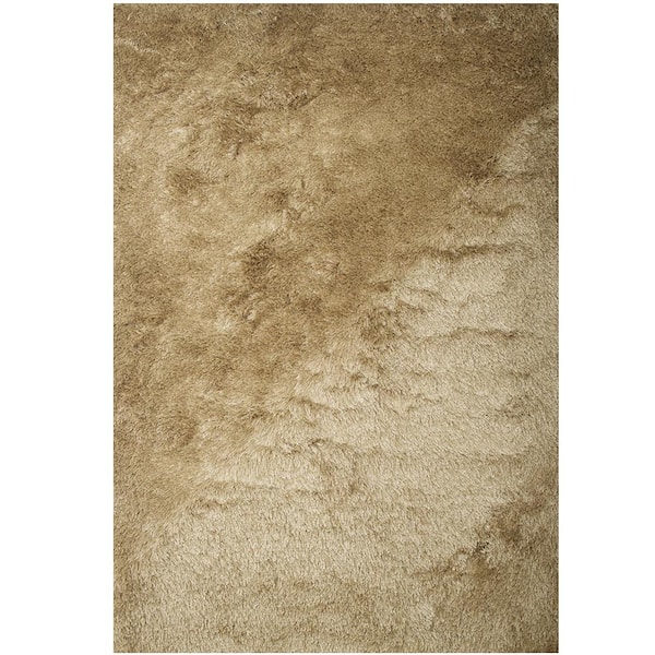 Unbranded Luxe Shag Beige 5 ft. x 8 ft. Area Rug