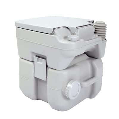 kleankin Toilette Portable WC Camping Double Réservoir 10 + 20 L Amovible  HDPE 
