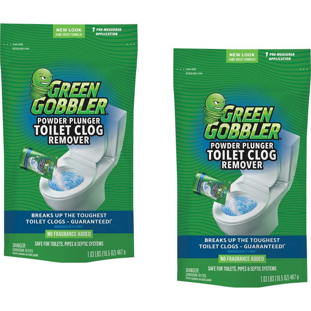 Green Gobbler Liquid Hair Drain Clog Remover | For Toilets, Sinks, Tubs &  Fresh Scent Drain Sticks | 12 Pack | Drain Cleaner & Deodorizer - Packaging