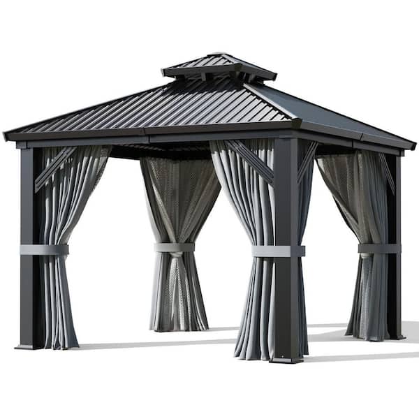 y0025　0808 VIWAT 8 ft. x 8 ft. Heavy Duty Aluminum Frame Outdoor Gazebo