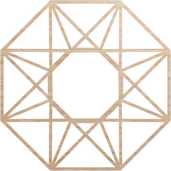 Ekena Millwork 0.375 in. x 40 in. x 40 in. Wood Medallion Moulding